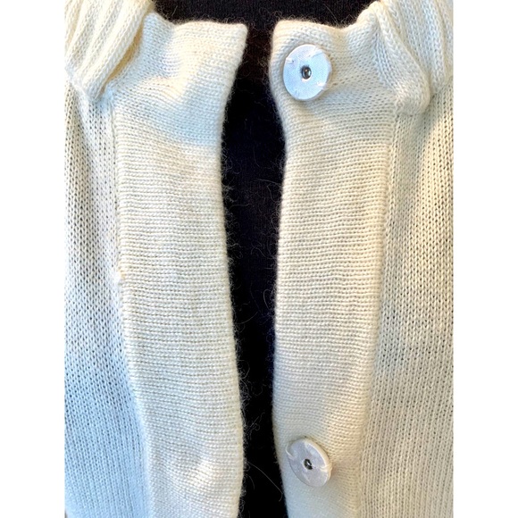Loft Two Button Sweater Top Ivory - Picture 3 of 6